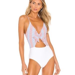 New Tularosa- Darla One Piece in Patriotic Stripe